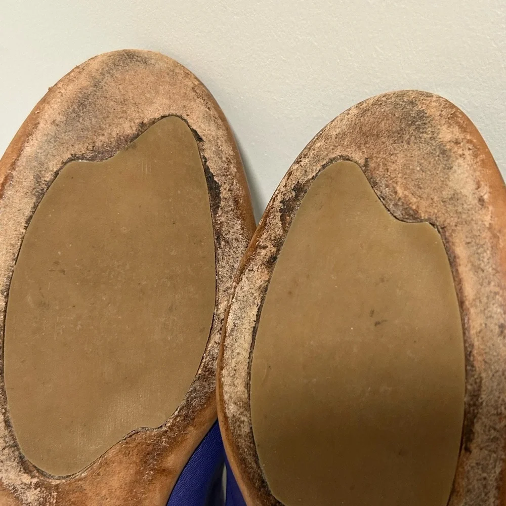 Attilio Giusti Leombruni Ballet Flats Purple Silver Size 8 - Picture 14 of 15